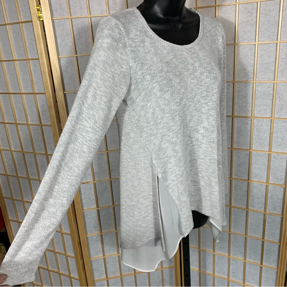 Bar III Lightweight Sweater w/ Sheer Panels